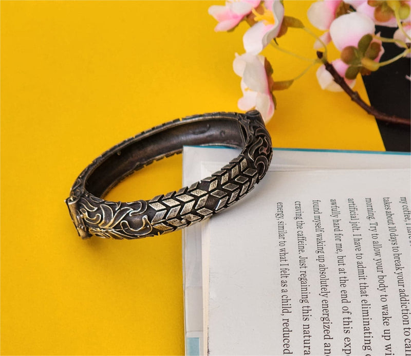 Traditional Oxidized Silver Plated Bangle for Women and Girls