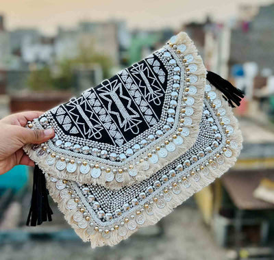 Big white clutch discount bag