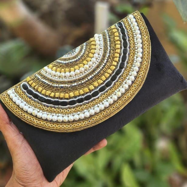 Black Velvet Clutch