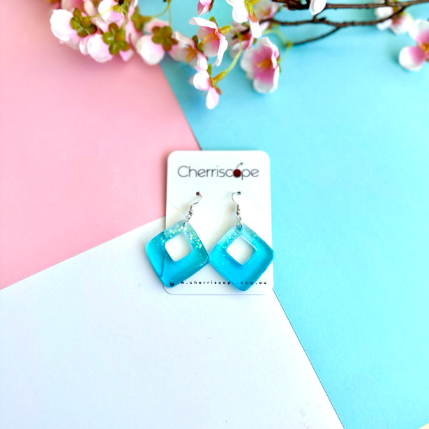 Blue Ocean Resin Earring