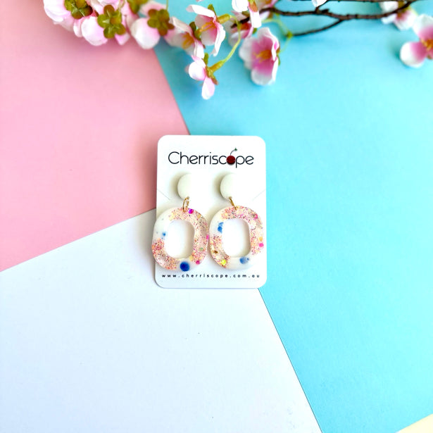 Bohemian Drop Multi Color Resin Earring