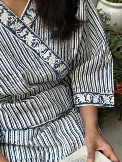 Handblock printed Waffle Bathrobes