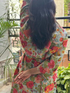 Relax in Style with Cherriscope's Hand Block Printed Waffle Bathrobe