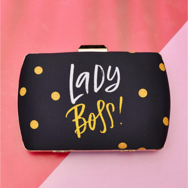 Lady Boss Print Clutch