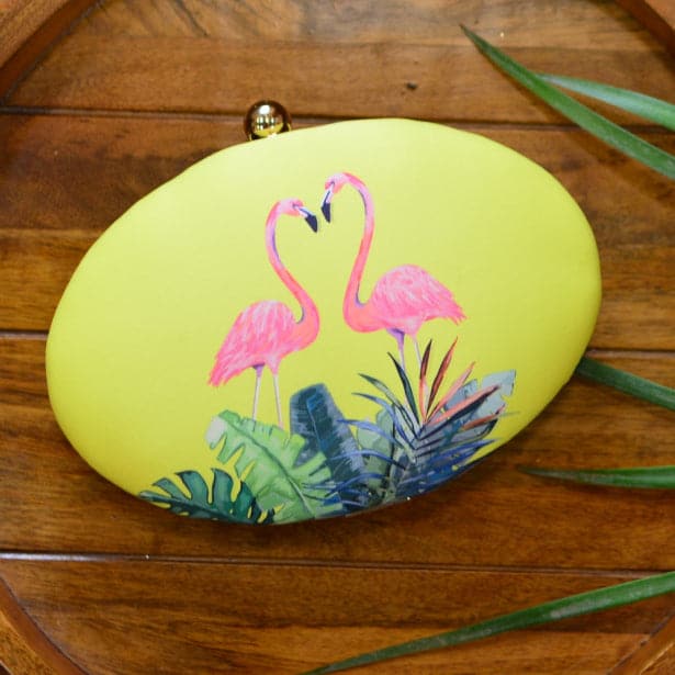 Love Bird Print Clutch