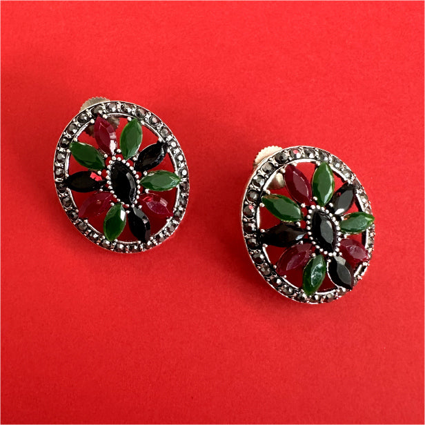 Multi Color Design Earring