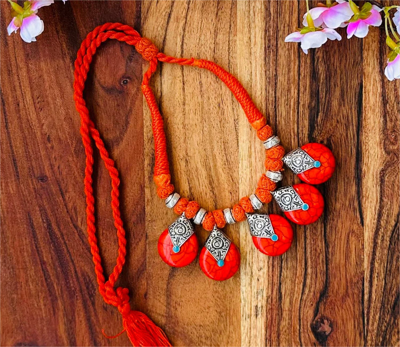 Orange Stone Choker