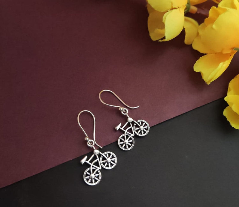 Oxidised Cycle Earring