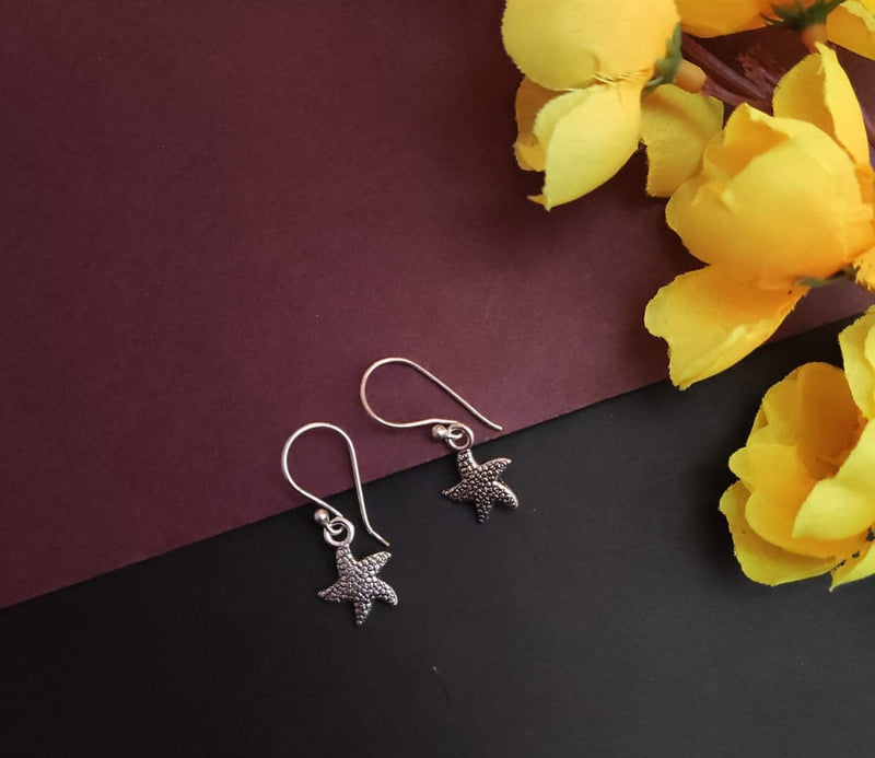 Oxidised Starfish Earring