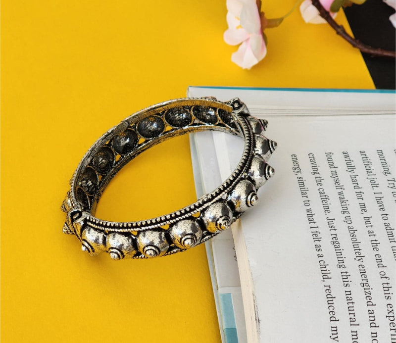 Oxidized Silver Plated Bangle