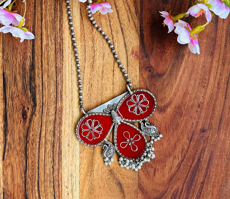 Red Butterfly Necklace